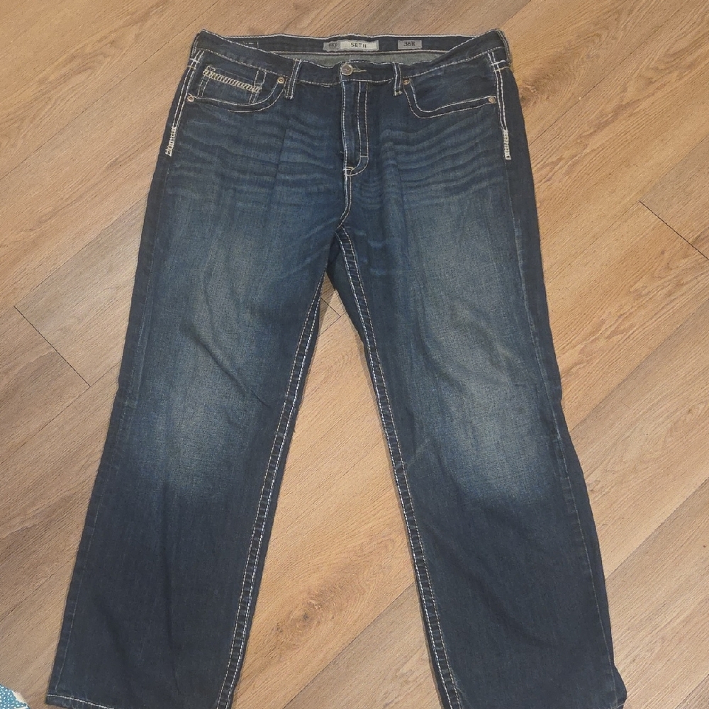 BKE  Seth Men's Deep Indigo Relaxed Jeans